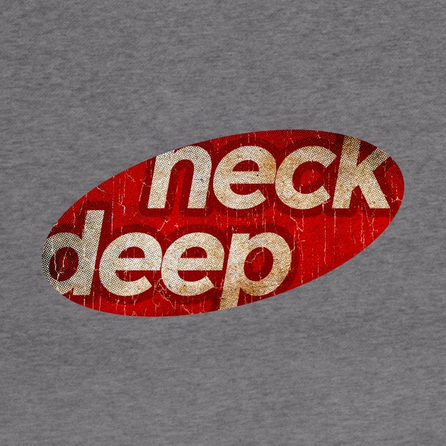Neck Deep - simple red elips vintage by BIDUAN OFFICIAL STORE